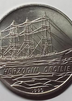 Ревновале 100пишем, 1993 герцогиня сессилия /мидно-никелевый сплав/ медно-никелевый сплав, 12.7g, ø 32.5mm no2930