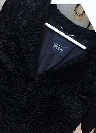 Новый.жакет из искусственного меха брендовый s'max mara faux fur jacket black оригинал.из свежих коллекций