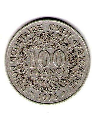 Западная африка (bceao) 100491, 1976 год никель, 7g, ø 26mm no3644