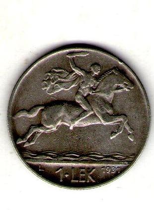 Королевство албания король зогу i 1 лек , 1931 год никель, 8g, ø 26.7mm no3847