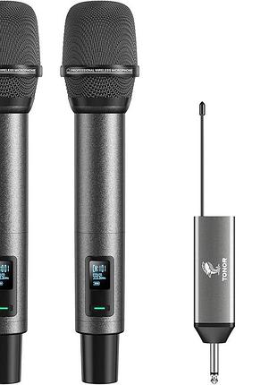 Tonor wireless microphones tw520 микрофоны беспроводные с приемником (сток европа) уценка коробка