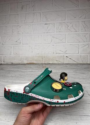 Крутые модные crocs кроксы crocs squid game clog green