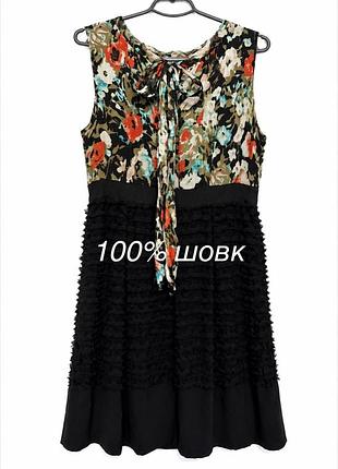 100% шовк vintage коктейльна вінтажна сукня бренд darling