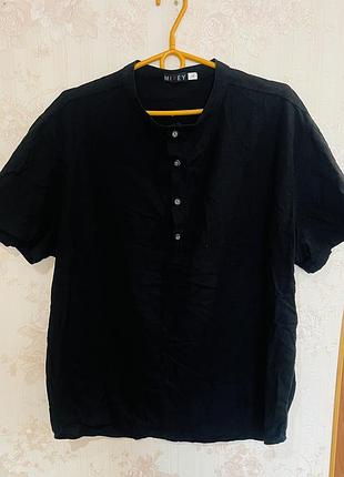 Чоловіча лляна футболка / сорочка хенлі mirey (розмір xl) 350грн