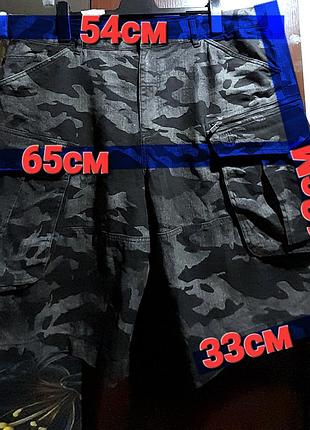 Мужские джинсовые шорты карго комуфляж, брендовые шорты с карманами батал