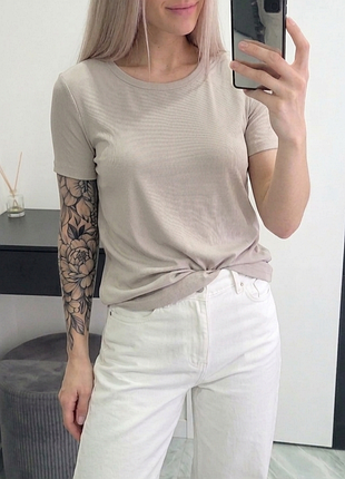 Базовая футболка в рубчик от h&amp;m