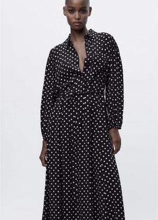 Міді сукня в горохи від zara!
