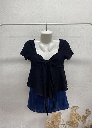 Shein футболка вафелька вафельна футба блуза блузка топ топик