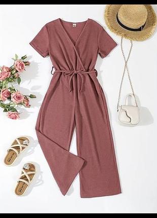Shein комбінезон палаццо вафелька комбез вафельний