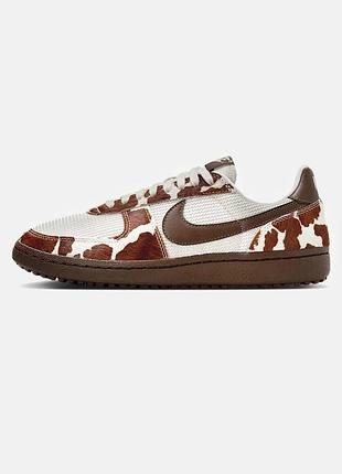 Кросівки жіночі nike  field general білі коричневі анімалістичний коровій принт cow-print 38,5 розмір
