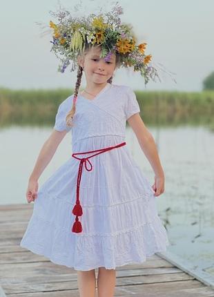 Сукня біла розмір 128.  100% котон