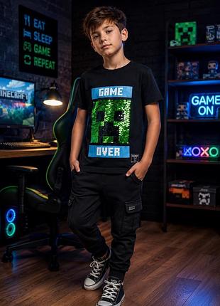 Стильна футболка з інтерактивним принтом jinx, розмір 134/140
