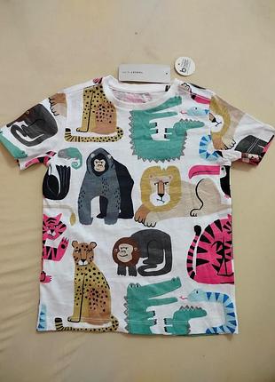 🦁 яркая детская футболка target kids "safari animals" с экзотическими животными
