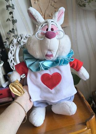 Оригинальная мягкая игрушка белый кролик "алиста в стране чудес" disney store