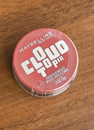 Новинка румʼяна-мус для щік і губ maybelline new york cloudtopia lip & cheek mousse