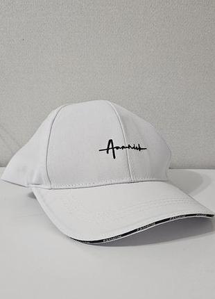 Бейсболка amanick sports біла з вишивкою
