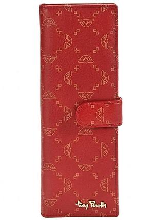 Візитниця на кнопці tony perotti luxury 2639 rosso (90387) червона