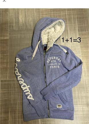 Syper dry💙жіночийі одяг /ніжно-блакитна  утеплена кофта з капюшоном💛 34/xs/42