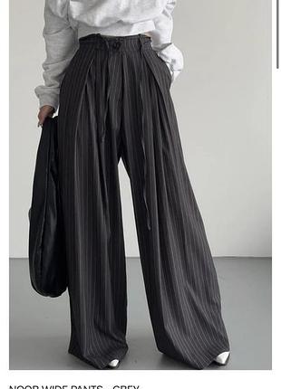Люкс бренд широкі штани noor pinstripe wide leg the frankie shop