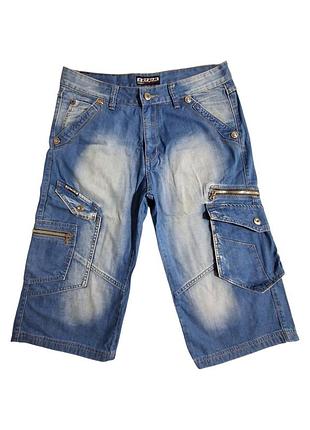 Джинсовые шорты карго extrim denim jeans