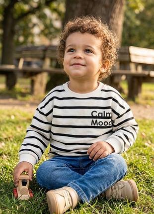 Дитячий світшот у смужку zara “calm mood”