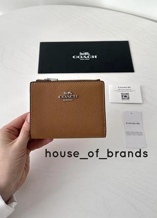 Coach bifold wallet жіночий брендовий шкіряний гаманець кошельок шкіра коуч коач на подарунок дівчині дружині женский кошелек портмоне оригинал