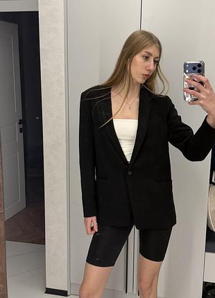 Піджак h&m жіночий чорного кольору