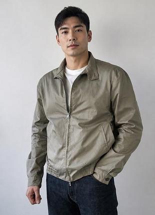 Куртка бомбер харік mango mens harrington jacket lightweight casual full zip coat beige essentials mng