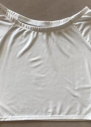 Літній топ з вирізом лодочка молочний issa р. l-xl (48) новий