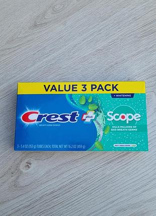 Зубна паста crest + scope whitening крест велика упаковка