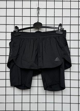Жіночі бігові шорти 2-в-1 adidas running (з внутрішніми тайтсами)