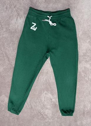 Zadig & voltaire  xs спортивные штаны зеленые с карманами джоггеры