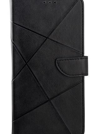 Чохол книжка business leather claps для xiaomi redmi note 14 pro 4g на магніті з підставкою чорний