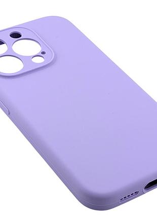 Чехол silicone case box для apple iphone 15 pro бампер soft touch с микрофиброй лиловый (без лого) 3
