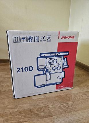 Оверлок janome 210d, состояние новой