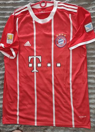 Спорт фирменная футболка домашняя adidas fc bayern münchen сезона 2019/2020 с принтом игрока tolisso (номер 24).хл