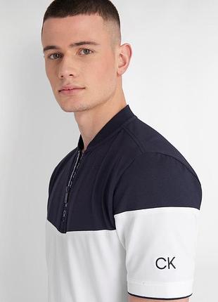 Чоловіча футболка-поло calvin klein cypress - urbanwhite