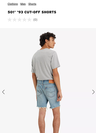 Шорты levi's 501® '93 cut-off shorts, size w32l7, состояние идеальный, полупояс 41-43 бежевое 50 длина 43 ширина штанины 25