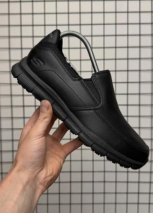 Чоловічі робочі туфлі/кросівки skechers work slip resistant — максимальний комфорт та безпека (устілка 27 см)ша