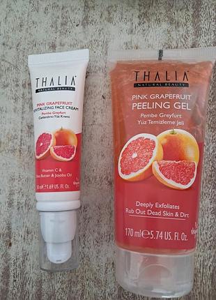Гель пилинг + крем для бличя с экстрактом розового грейпфрута thalia,