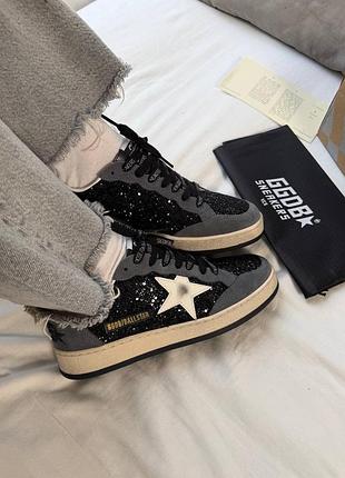 Женские кеды черные легкие, удобные golden goose