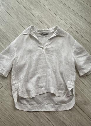 Літня рубашка zara льон