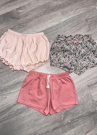 Шорты h&m на девочку 12-18мес