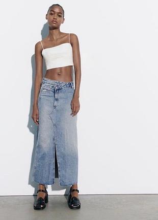 Джинсова спідниця максі zara