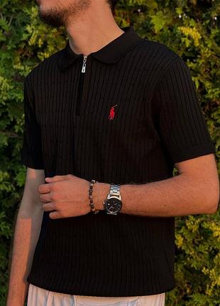 Футболка вязаная на замке polo ralph lauren 🌐