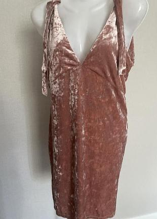 Сукня бархат на завʼязках h&m 38/8 нова