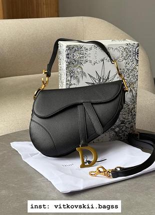 Сумочка saddle bag with strap black🖤