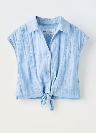 Боуза топ льняной zara