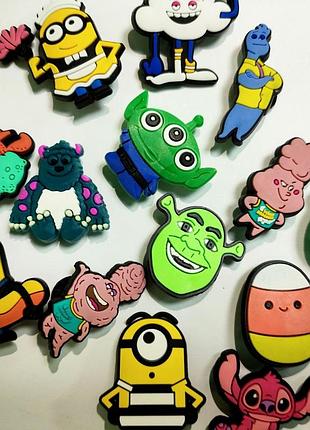 Набор 9 шт. джибитсы disney, pixar, мультфильмы значки для crocs, сабо, обуви и др.