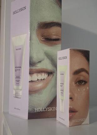 **набор hollyskin artichoke – лифтинг-маска для лица + охлаждающий крем для кожи вокруг глаз** 250 мл + 15 мл